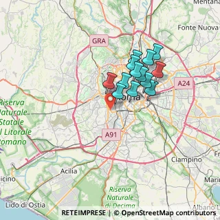 Mappa Via Emilio Lami, 00151 Roma RM, Italia (5.83538)