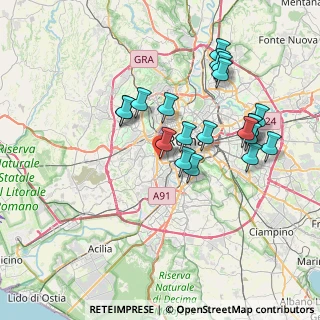 Mappa Via Emilio Lami, 00151 Roma RM, Italia (7.586)