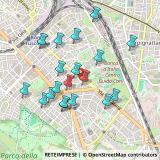 Mappa Via Evandro, 00181 Roma RM, Italia (0.5185)