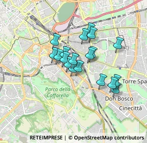 Mappa Via Evandro, 00181 Roma RM, Italia (1.35842)