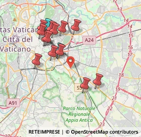 Mappa Via Evandro, 00181 Roma RM, Italia (3.80933)