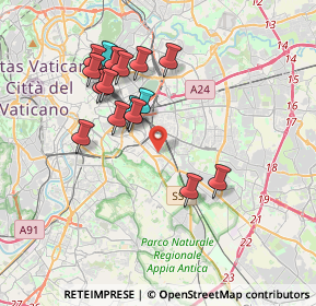 Mappa Via Evandro, 00181 Roma RM, Italia (3.68875)