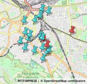 Mappa Via Gualdo Tadino, 00181 Roma RM, Italia (0.818)