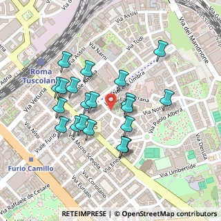 Mappa Via Gualdo Tadino, 00181 Roma RM, Italia (0.216)