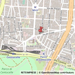 Mappa Via dei Pioppi, 5, 00172 Roma, Roma (Lazio)