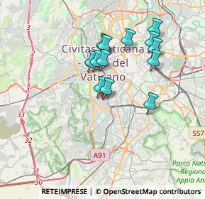 Mappa Via di Donna Olimpia, 00153 Roma RM, Italia (3.30615)