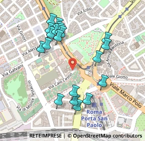 Mappa Via Caio Cestio, 00153 Roma RM, Italia (0.257)