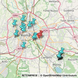 Mappa Via Fontechiari, 00172 Roma RM, Italia (9.7005)