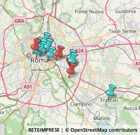 Mappa Via delle Begonie, 00172 Roma RM, Italia (6.17692)