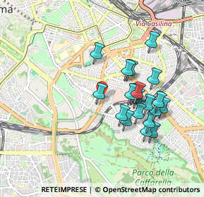 Mappa Via Acaia, 00183 Roma RM, Italia (0.8645)