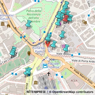 Mappa Piazza di Porta S. Paolo, 00153 Roma RM, Italia (0.16087)