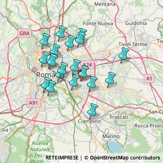 Mappa Via Alberto Chiarugi, 00172 Roma RM, Italia (6.892)