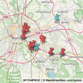 Mappa Via delle Driadi, 00133 Roma RM, Italia (7.675)