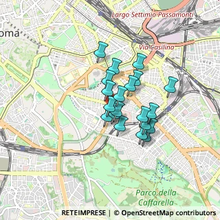 Mappa Via Dacia, 00183 Roma RM, Italia (0.63)