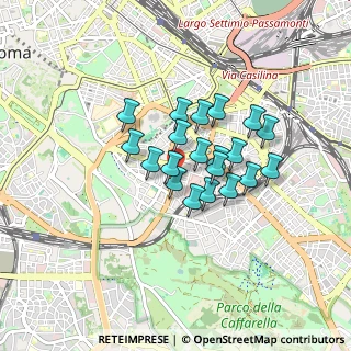Mappa Via Dacia, 00183 Roma RM, Italia (0.6405)
