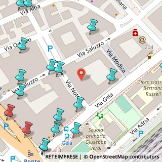 Mappa Via Gela, 00182 Roma RM, Italia (0.1165)