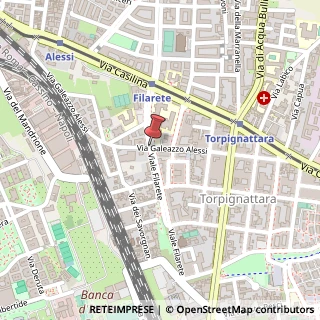 Mappa Via Galeazzo Alessi,  153, 00176 Roma, Roma (Lazio)