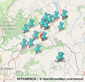 Mappa Pescopennataro, 86080 Pescopennataro IS, Italia (6.97722)