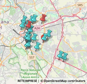 Mappa Via dei Pampini, 00172 Roma RM, Italia (3.379)