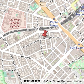 Mappa Via Paolo Paruta,  15, 00179 Roma, Roma (Lazio)