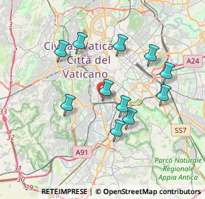 Mappa Ponte Testaccio, 00153 Roma RM, Italia (3.52273)