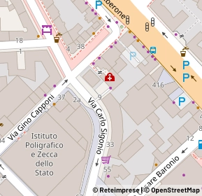 Mappa Via Gino Capponi, 00181 Roma RM, Italia (0.08077)