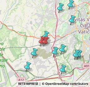 Mappa Piazza Fabrizio Napolitani, 00166 La Massimina-Casal Lumbroso RM, Italia (4.36385)