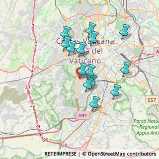 Mappa Via Circonvallazione Gianicolense, 00151 Roma RM, Italia (3.34286)