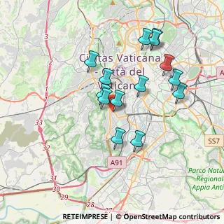 Mappa Via Circonvallazione Gianicolense, 00151 Roma RM, Italia (3.55357)