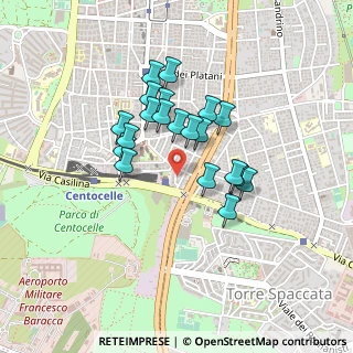 Mappa Via Antonio Sebastiani, 00172 Roma RM, Italia (0.3615)