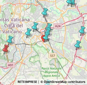 Mappa Via del Pastore Faustolo, 00181 Roma RM, Italia (5.16231)