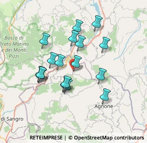 Mappa Via Rio Verde, 86080 Pescopennataro IS, Italia (6.47353)