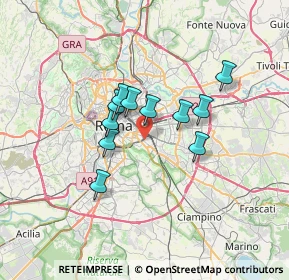 Mappa Via Aulo Plauzio, 00181 Roma RM, Italia (5.26636)