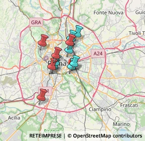 Mappa Via Aulo Plauzio, 00181 Roma RM, Italia (4.96667)