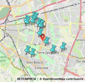 Mappa Piazza degli Ontani, 00172 Roma RM, Italia (1.64786)