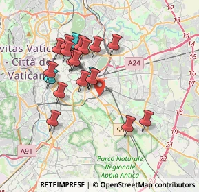 Mappa Via Fabio Numerio, 00181 Roma RM, Italia (3.53368)