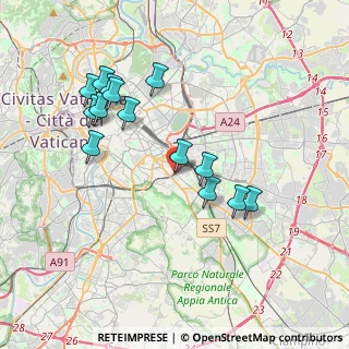 Mappa Via Fabio Numerio, 00181 Roma RM, Italia (3.97357)