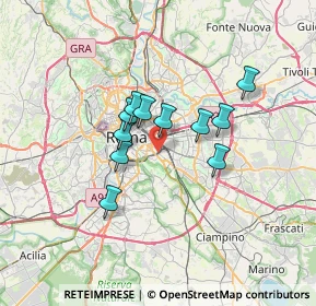 Mappa Via Fabio Numerio, 00181 Roma RM, Italia (5.25091)