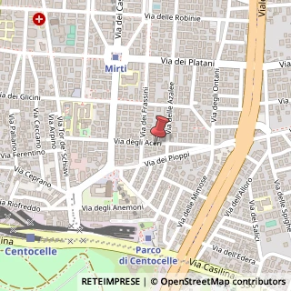 Mappa Via degli Aceri, 114, 00172 Roma, Roma (Lazio)