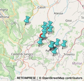 Mappa Viale Europa, 86080 Pescopennataro IS, Italia (9.73)