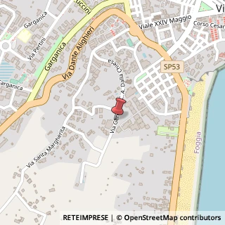 Mappa Via C. A. Dalla Chiesa,  18, 71019 Vieste, Foggia (Puglia)
