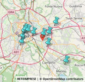 Mappa Via Marsilio Cagnati, 00172 Roma RM, Italia (6.42091)