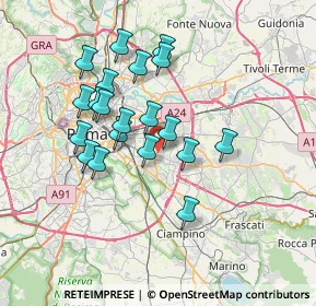 Mappa Via Marsilio Cagnati, 00172 Roma RM, Italia (6.6605)