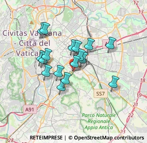 Mappa Via Vescia, 00183 Roma RM, Italia (2.88353)