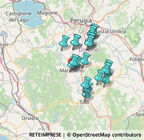 Mappa Via del Mulino, 06055 Marsciano PG, Italia (10.714)