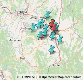 Mappa Loc. Pian di boccio, 06031 Bevagna PG, Italia (9.5975)