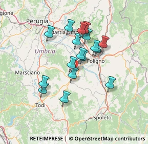 Mappa Loc. Pian di boccio, 06031 Bevagna PG, Italia (12.14294)
