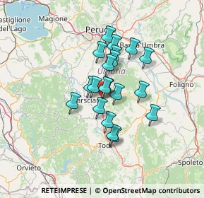 Mappa Via Europa, 06055 Marsciano PG, Italia (9.9895)