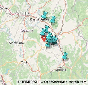 Mappa Via Pian di Boccio, 06031 Bevagna PG, Italia (7.63538)