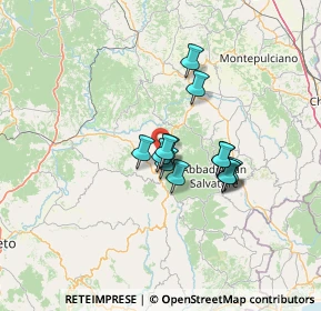 Mappa Localita' Case Sparse Sor Checco, 58038 Seggiano GR, Italia (9.62)